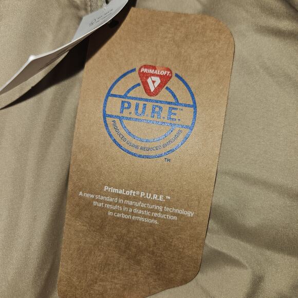 GAP Men's Recycled Puffer Jacket P.U.R.E. Khaki Size Medium NWT - Picture 4 of 8